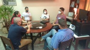 Presidente nacional de la FEU; José Ángel Fernández Castañeda visita la UNAH